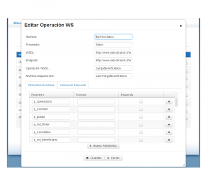 NAB Screenshot: Editing Web Service operation