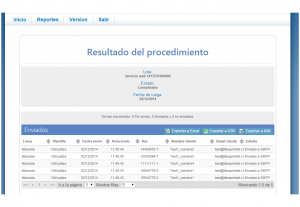 Codigo de Comercio Screenshot: Procedure results