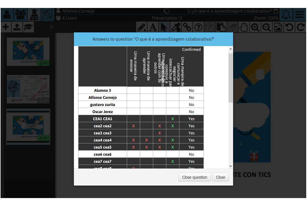 Sketchpad Screenshot: Question answers