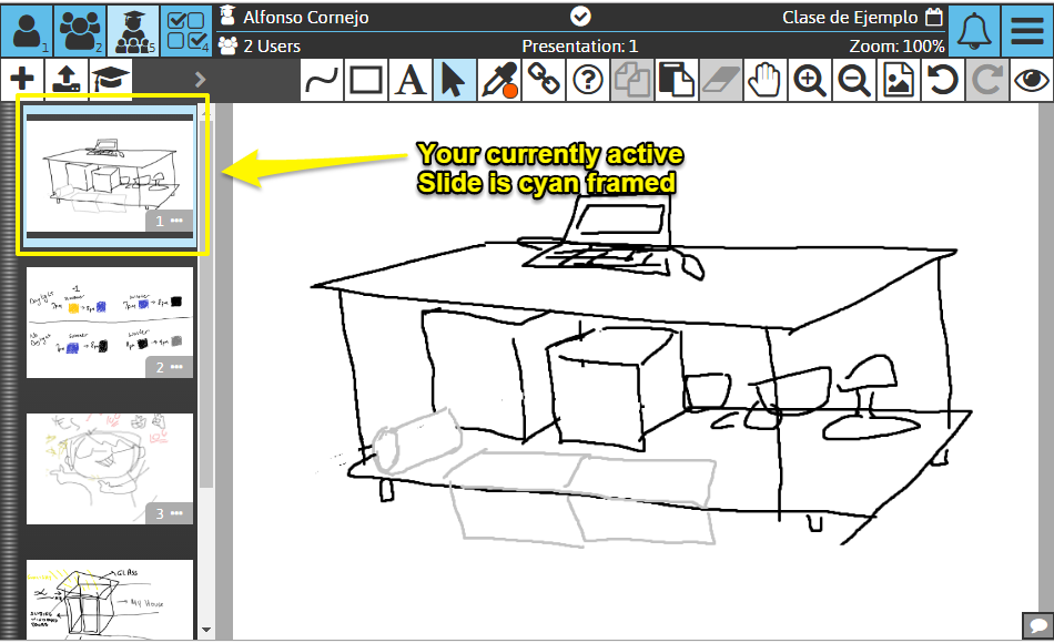 Sketchpad User Manual: Currently active Slide