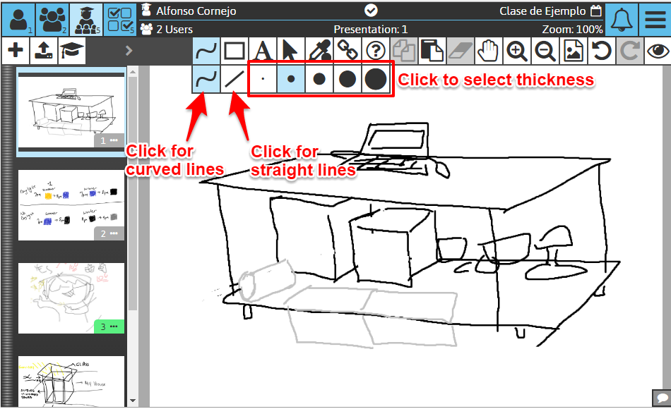 Sketchpad User Manual: Drawing Stroke options