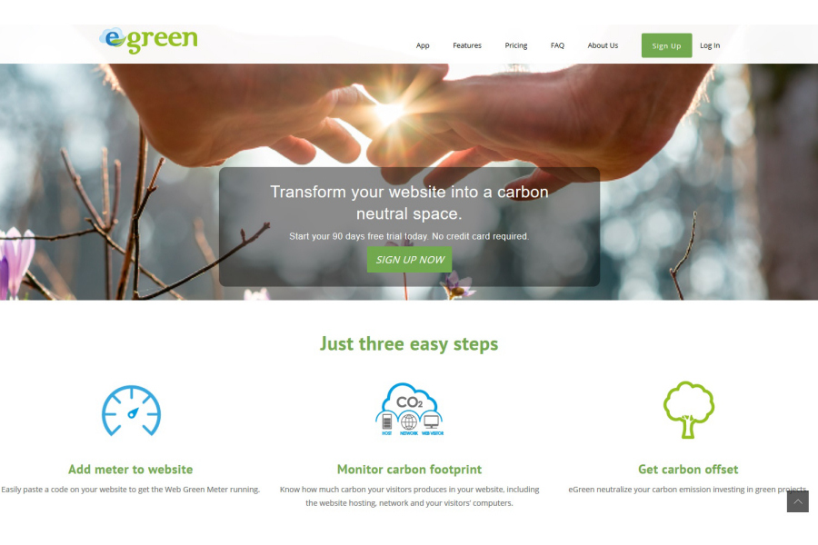 eGreen Website Screenshot